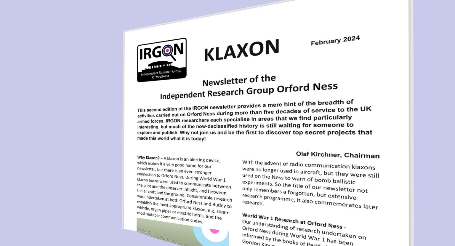 Irgon Independent Research Group Orford Ness