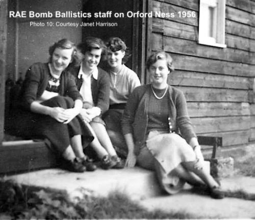 RAE Bomb Ballistics Staff on Orford Ness - 1956