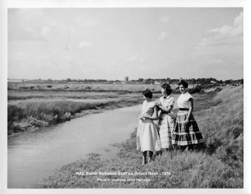 RAE Bomb Ballistics Staff on Orford Ness - 1956